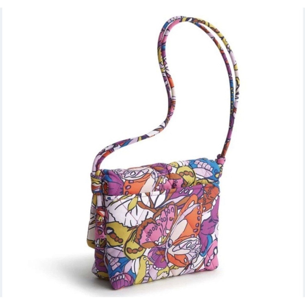 Vera Bradley Marrakesh Motifs Butterfly Quilted Cotton Crossbody Bag Purple NEW - Picture 6 of 6